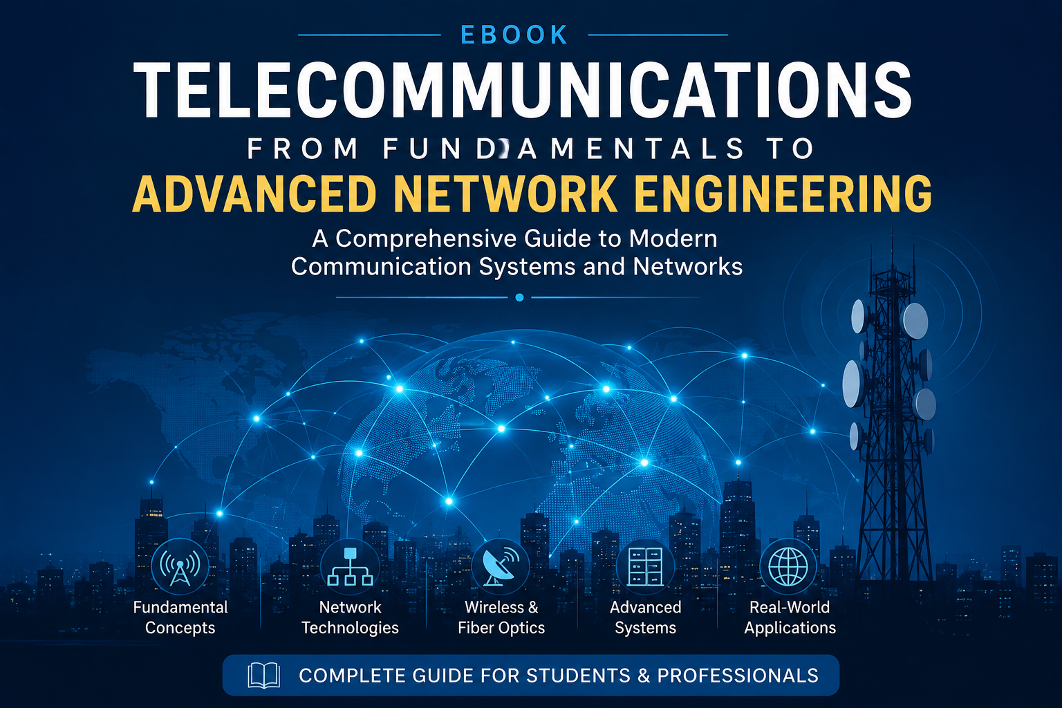 Telecommunications: From Basic Concepts to Advanced Network Engineering, ebook,PDF + 50 Videos Access Included